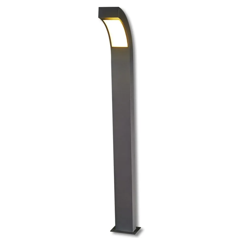 Lucande LED-gadelampe Lennik, 100 cm, antracit, metal