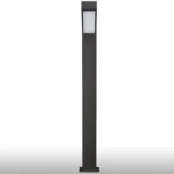 Lucande LED-gadelampe Lennik, 100 cm, antracit, metal
