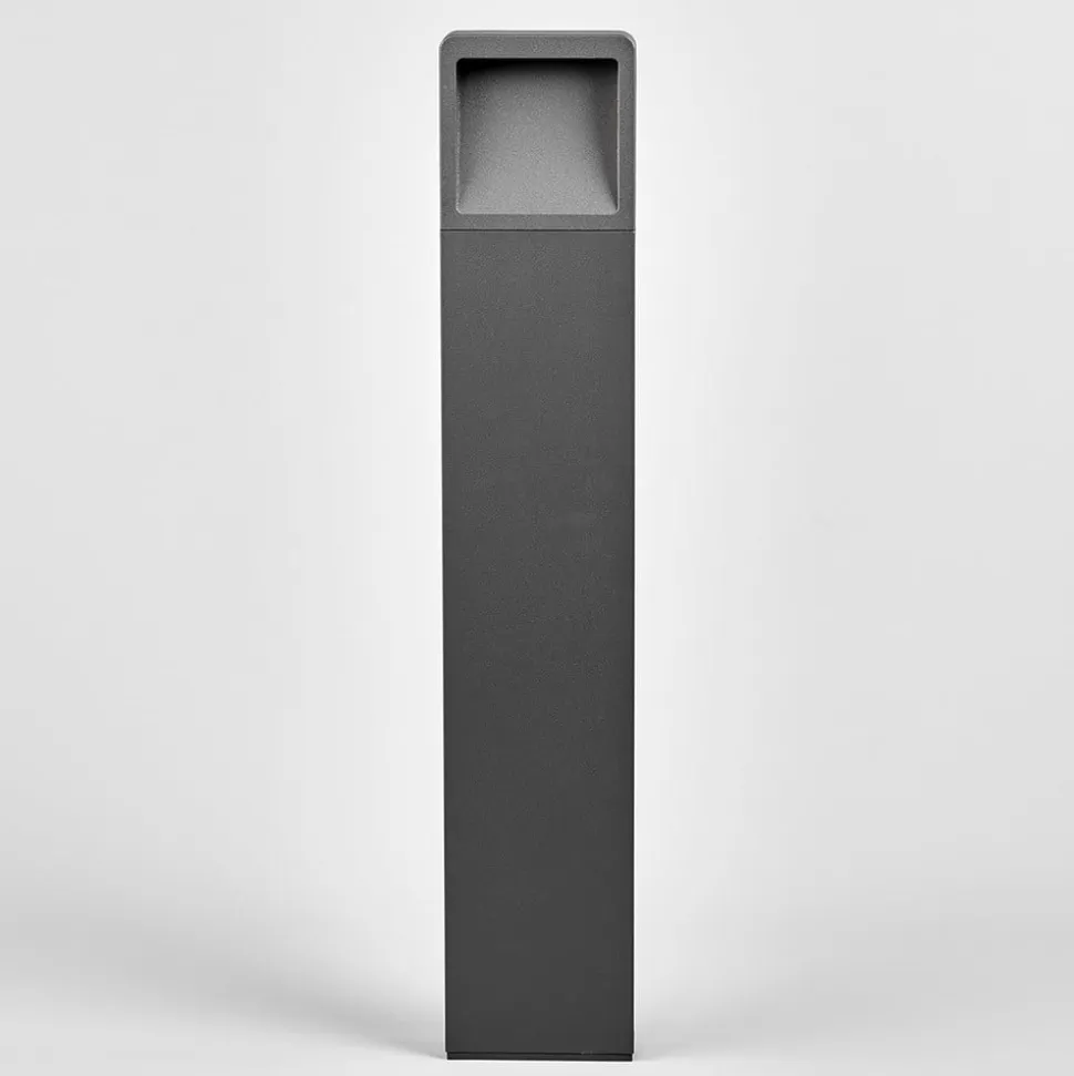 Lucande LED-gadelampe Leya, 65 cm, antracit, metal, IP54