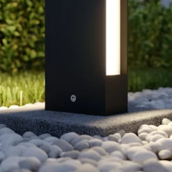 Lucande LED-gadelampe Lirka, 2 lyskilder, grå, metal, 60 cm