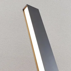 Lucande LED-gadelampe Lirka, mørkegrå, metal, 60 cm