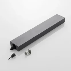 Lucande LED-gadelampe Lirka, mørkegrå, metal, 60 cm
