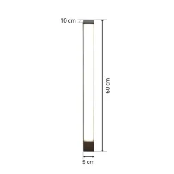 Lucande LED-gadelampe Lirka, mørkegrå, metal, 60 cm