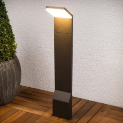Lucande LED-gadelampe Nevio, 60 cm, antracit, metal