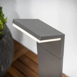 Lucande LED-gadelampe Nevio, 60 cm, antracit, metal