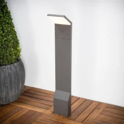 Lucande LED-gadelampe Nevio, 60 cm, antracit, metal