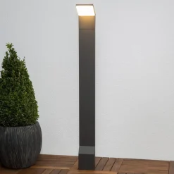 Lucande LED-gadelampe Nevio, antracit, metal, 100 cm