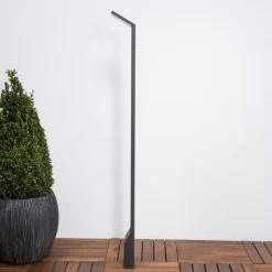 Lucande LED-gadelampe Nevio, antracit, metal, 100 cm