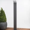 Lucande LED-gadelampe Nevio, sensor, 100 cm, antracit
