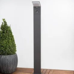 Lucande LED-gadelampe Nevio, sensor, 100 cm, antracit