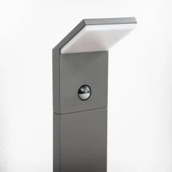 Lucande LED-gadelampe Nevio, sensor, 100 cm, antracit