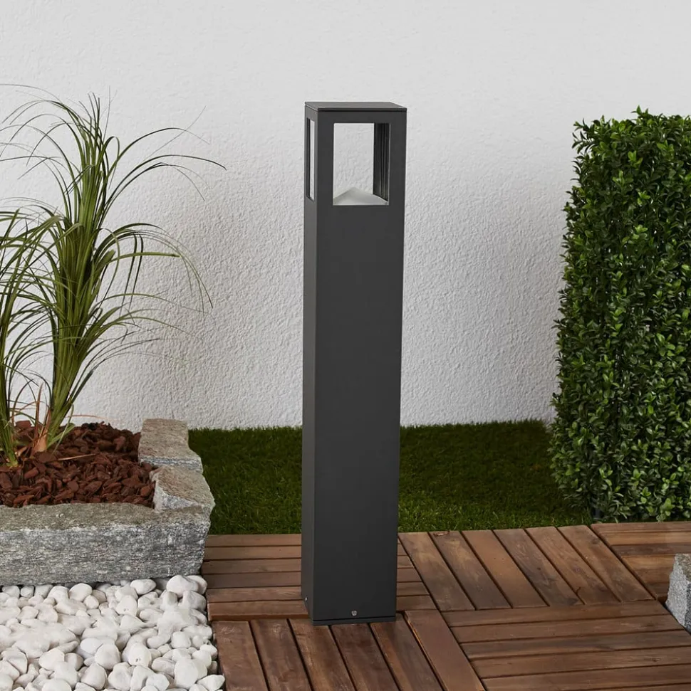 Lucande LED-gadelampe Nicola, 65 cm, antracit, P54