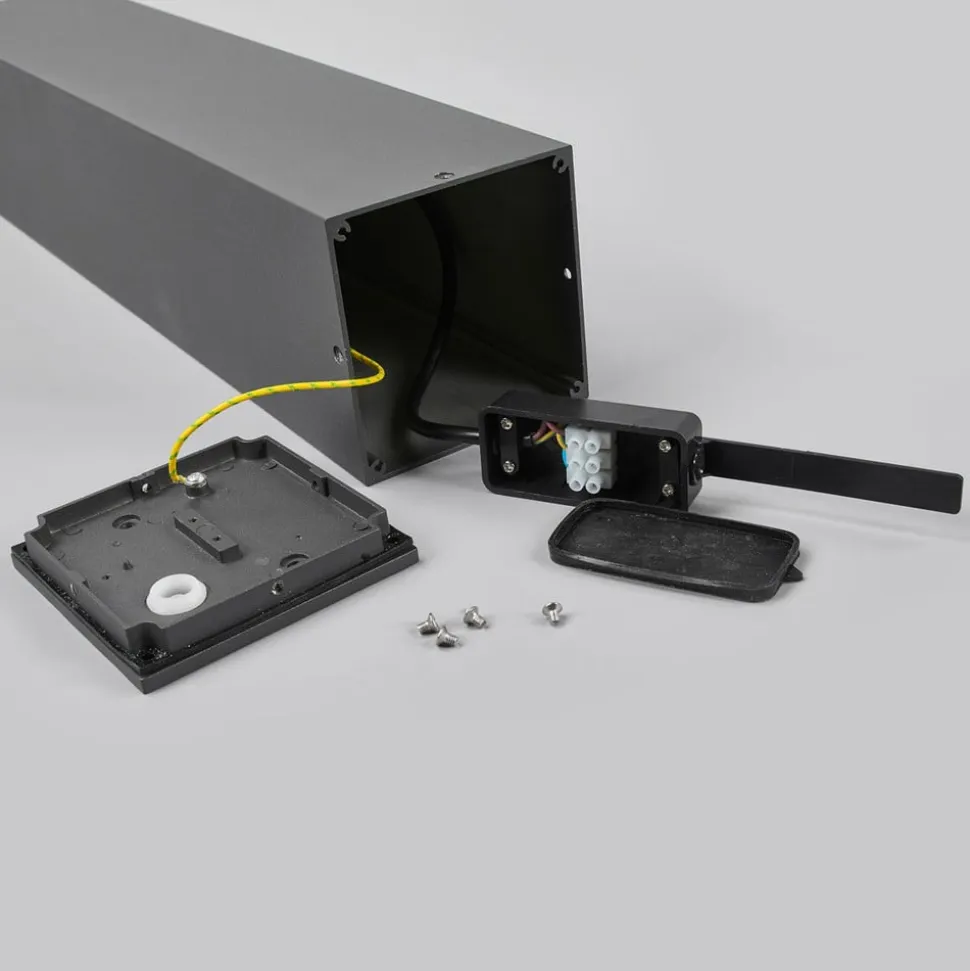 Lucande LED-gadelampe Nicola, 65 cm, antracit, P54
