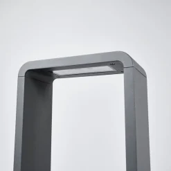 Lucande LED-gadelampe Ninon, 80 cm, antracit, metal