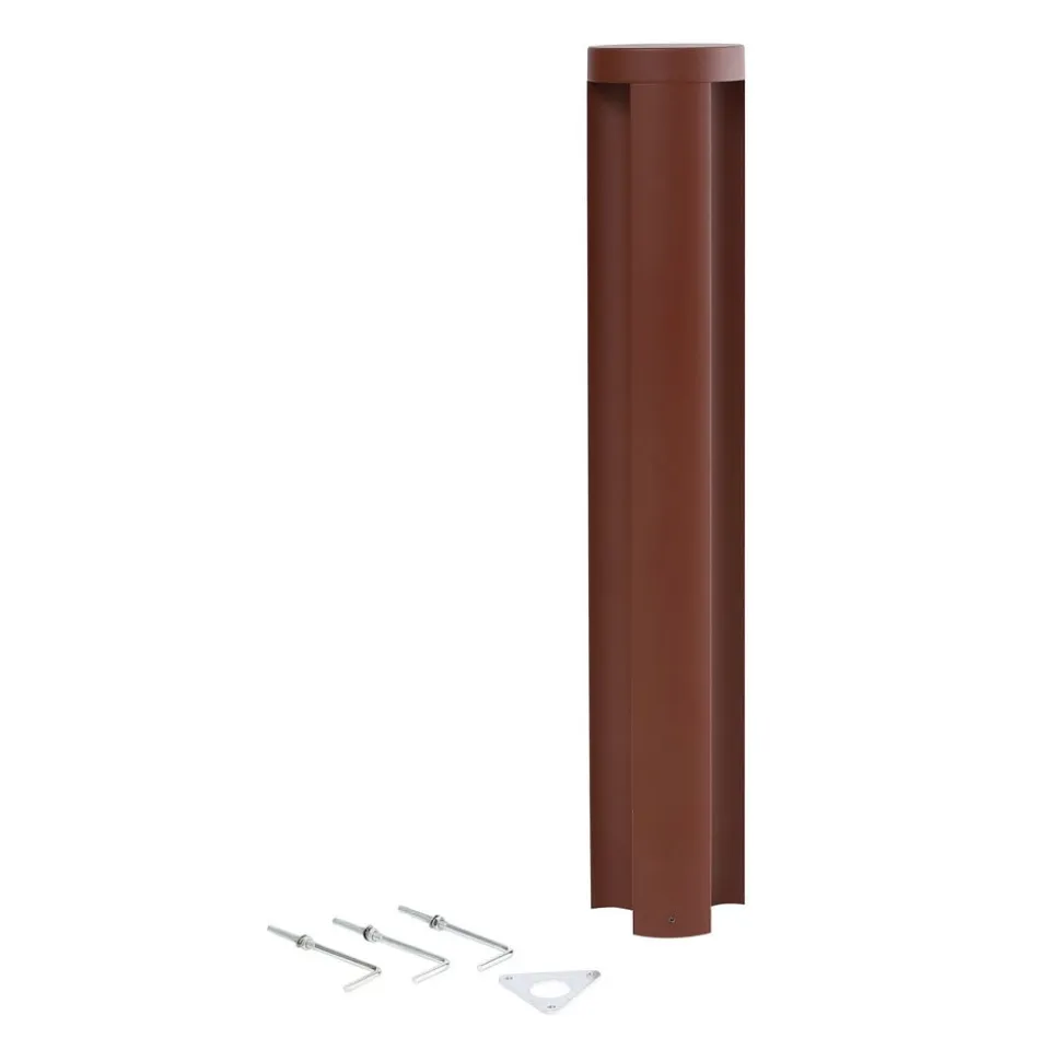 Lucande LED-gadelampe Raiku, rustfarvet, aluminium, 65 cm