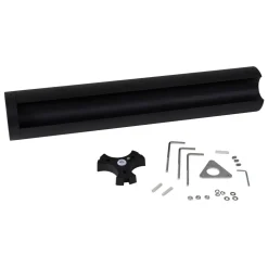 Lucande LED-gadelampe Raiku, sort, aluminium, 65 cm