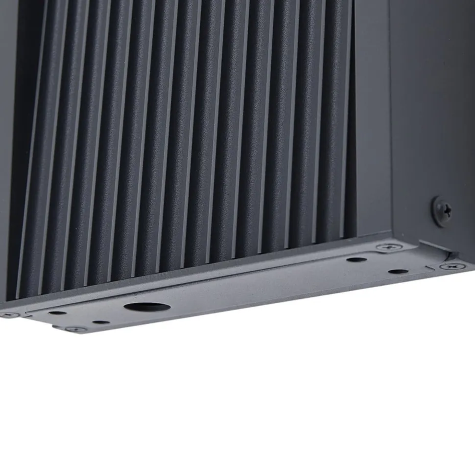 Lucande LED-gadelampe Tavion, 60 cm, antracit, IP65