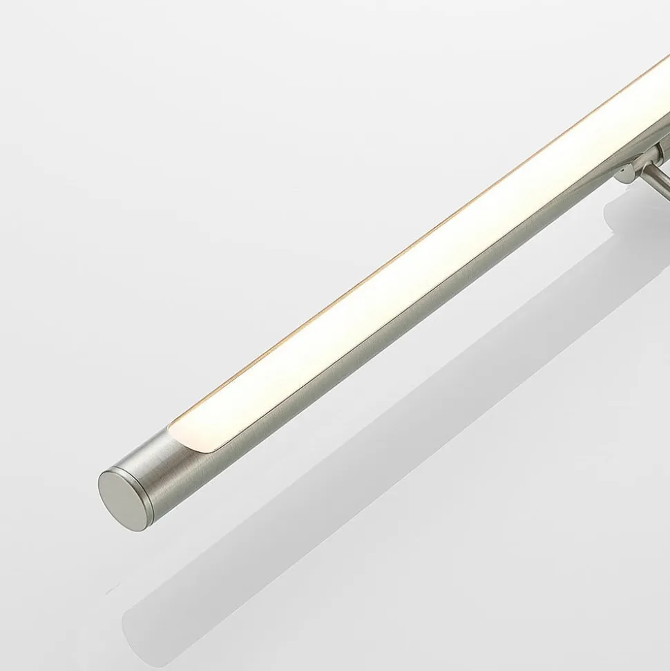 Lucande LED-gallerilampe Dimitrij, nikkel, metal, 54 cm