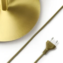 Lucande LED-gulvlampe Anniki, messing, justerbar, dæmpbar