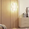 Lucande LED-gulvlampe Audrina, beige, metal, dæmpbar