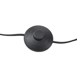 Lucande LED-gulvlampe Madu, sort, metal, 160 cm, dæmpbar