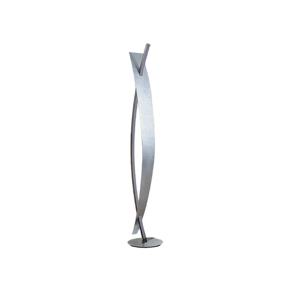 Lucande LED-gulvlampe Marija, sølv, dæmpbar, 140 cm