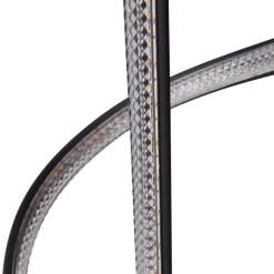 Lucande LED-gulvlampe Rodado, sort, 132 cm, aluminium