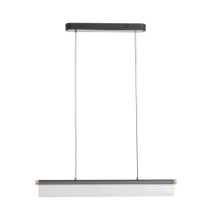 Lucande LED-hængelampe Alania, transparent, metal, 86,5 cm