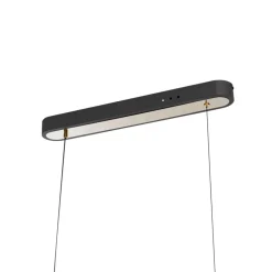Lucande LED-hængelampe Alania, transparent, metal, 86,5 cm