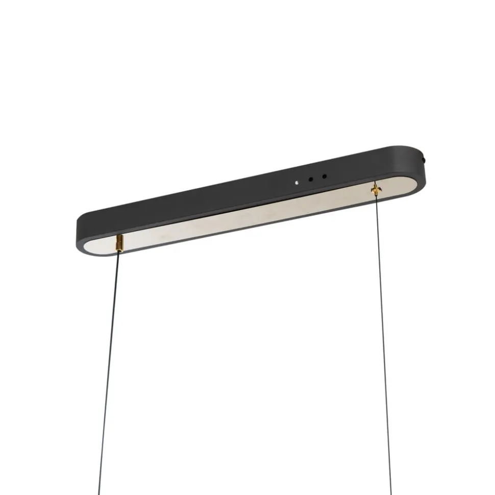 Lucande LED-hængelampe Alania, transparent, metal, 86,5 cm