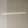 Lucande LED-hængelampe Arvon, aluminiumsfarvet, 117 cm, dæmpbar, CCT