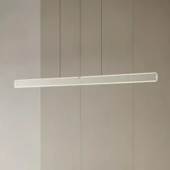 Lucande LED-hængelampe Arvon, aluminiumsfarvet, 117 cm, dæmpbar, CCT