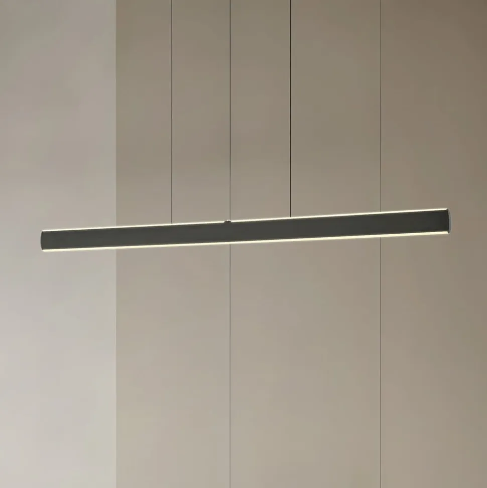 Lucande LED-hængelampe Arvon, sort, 117 cm, dæmpbar, CCT