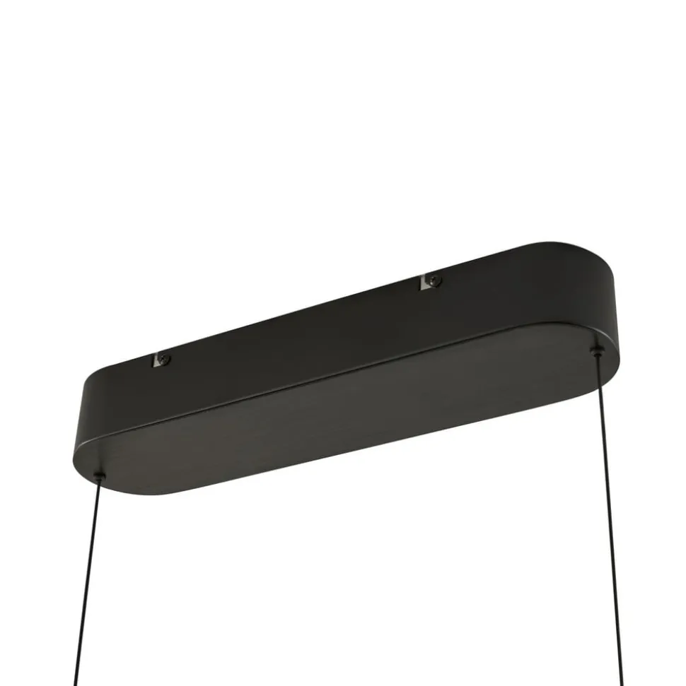 Lucande LED-hængelampe Arvon, sort, 117 cm, dæmpbar, CCT
