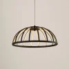 Lucande LED-hængelampe Attea, sort, Ø 40 cm, aluminium
