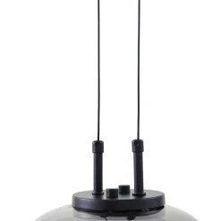 Lucande LED-hængelampe Dain, 3 lyskilder, røggrå, glas