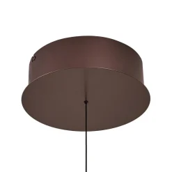 Lucande LED-hængelampe Eldra, kaffebrun, Ø 55 cm, CCT