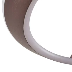 Lucande LED-hængelampe Eldra, kaffebrun, Ø 55 cm, CCT