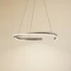Lucande LED-hængelampe Eloura, sølv, Ø58cm, metal, CCT