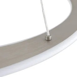 Lucande LED-hængelampe Eloura, sølv, Ø58cm, metal, CCT