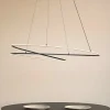 Lucande LED-hængelampe Gavril, 100 cm, sort, dæmpbar
