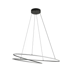Lucande LED-hængelampe Gavril, 100 cm, sort, dæmpbar