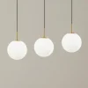 Lucande LED-hængelampe Joran, 3 lyskilder, hvid, glas