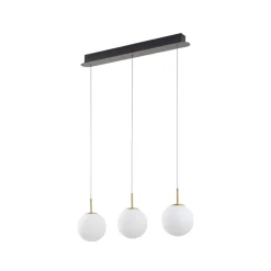 Lucande LED-hængelampe Joran, 3 lyskilder, hvid, glas