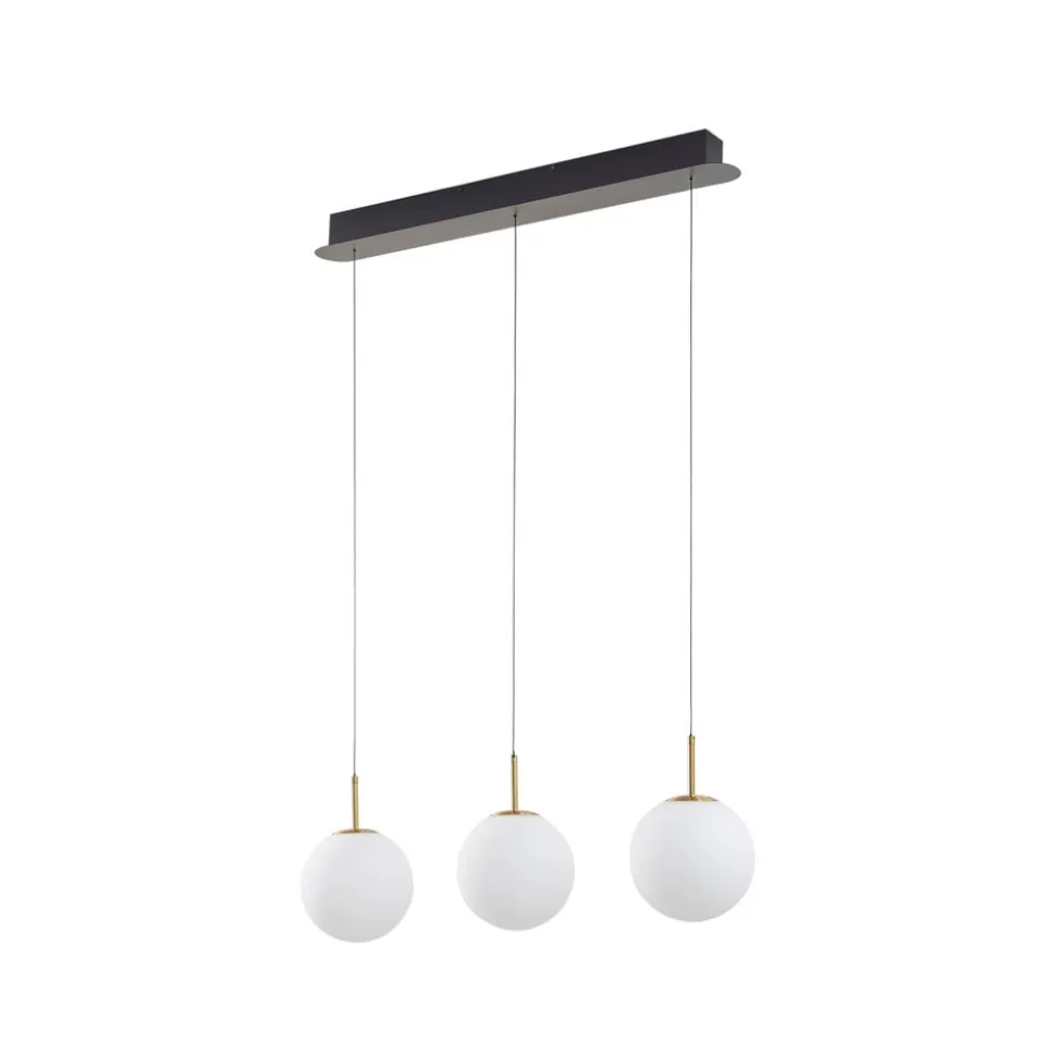 Lucande LED-hængelampe Joran, 3 lyskilder, hvid, glas