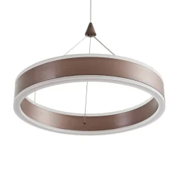 Lucande LED-hængelampe Kolo, brun, 3 lyskilder, dæmpbar