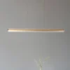 Lucande LED-hængelampe Lutana, rosaguld/træfarvet, 101 cm