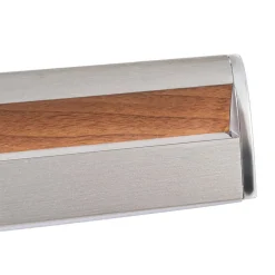 Lucande LED-hængelampe Lutana, rosaguld/træfarvet, 101 cm