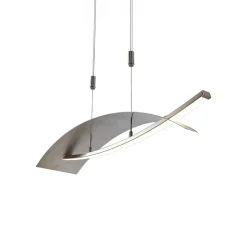 Lucande LED-hængelampe Marija, 91 cm, sølv, dæmpbar