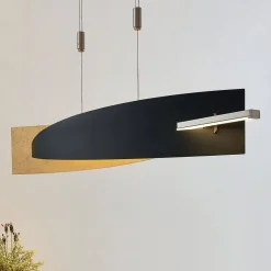 Lucande LED-hængelampe Marija, 101 cm, sort, dæmpbar